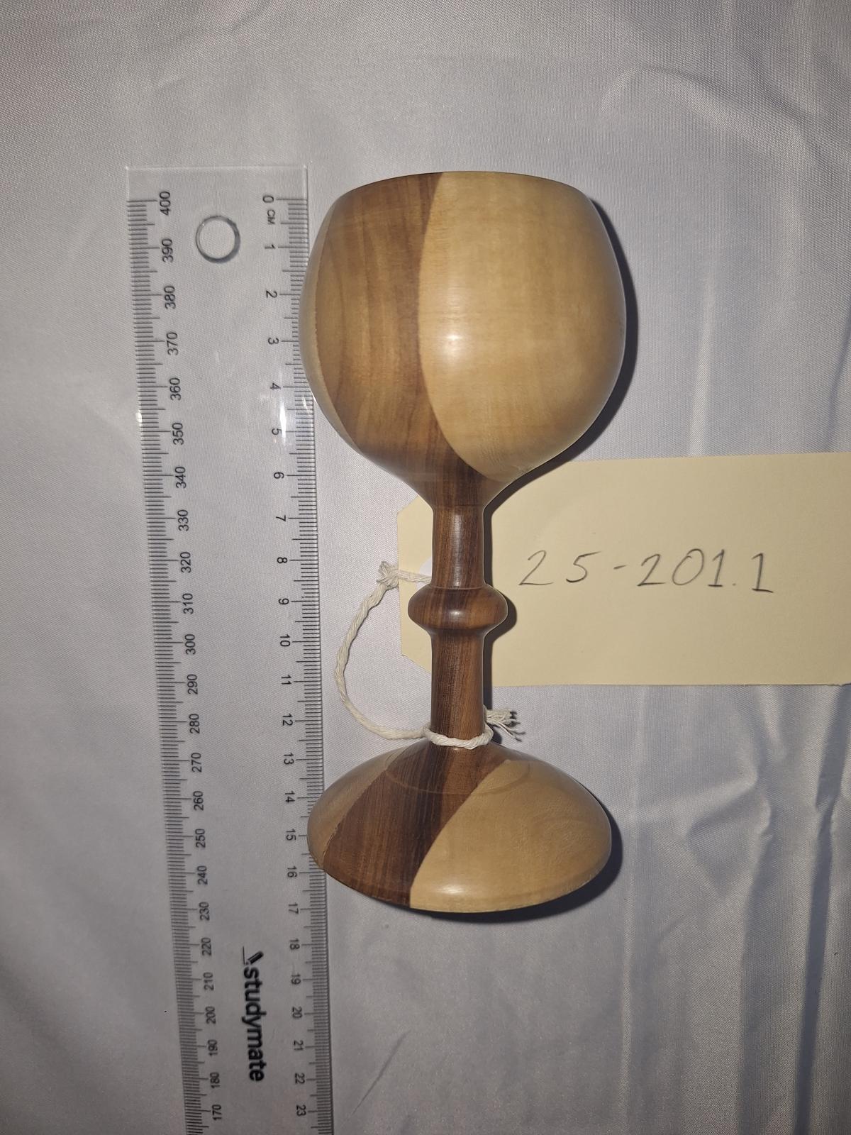 25-201.1 wooden goblet with scale and tag image