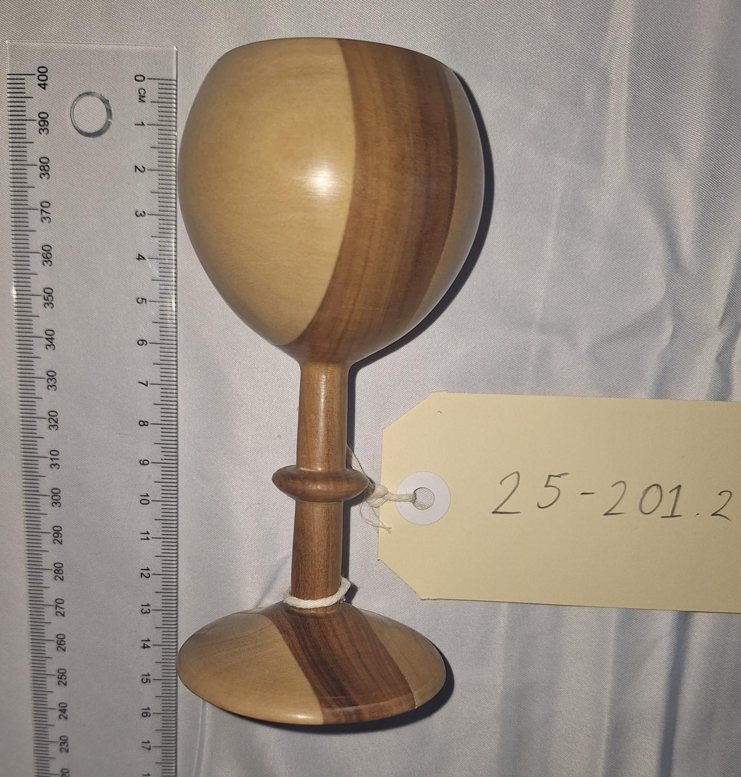25-201.2 wooden goblet with scale and tag image
