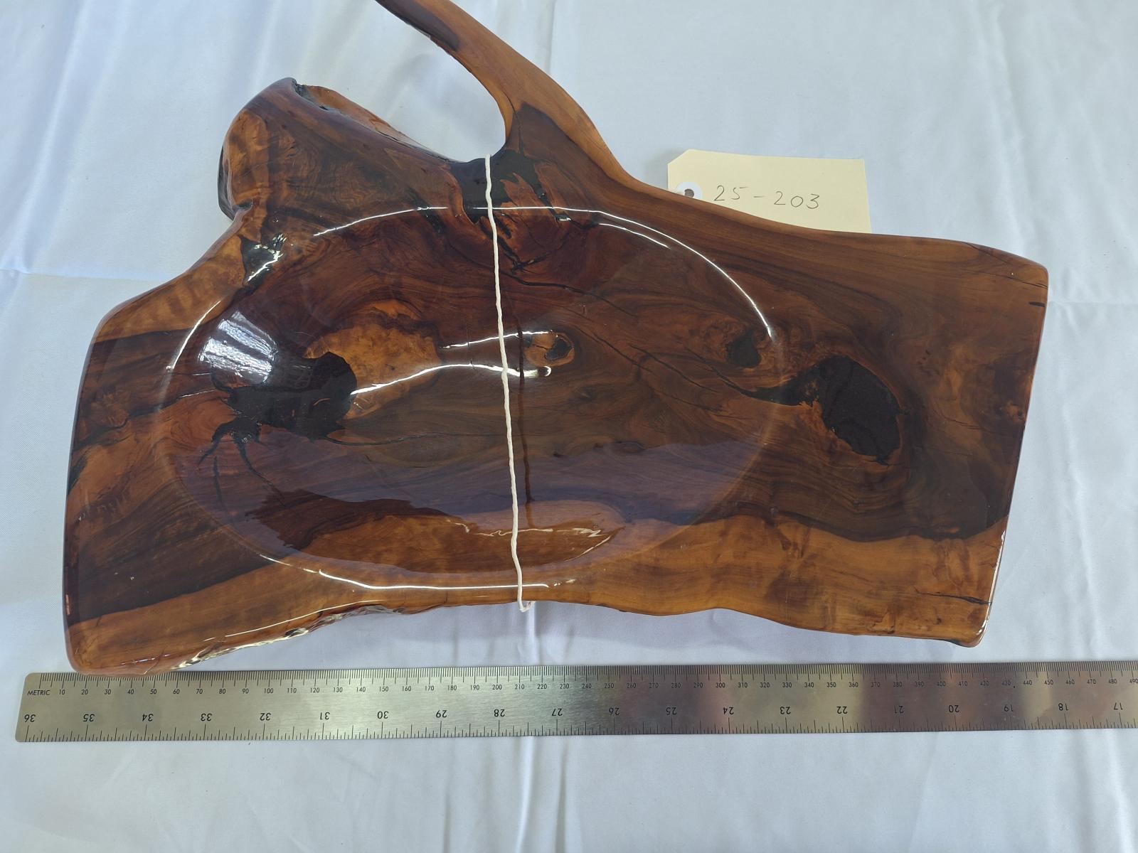 25-203 wooden bowl with scale and tag image