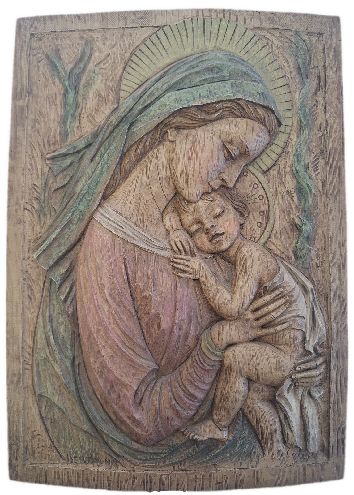 25-206 portrait of Mother Mary and Jesus without background image