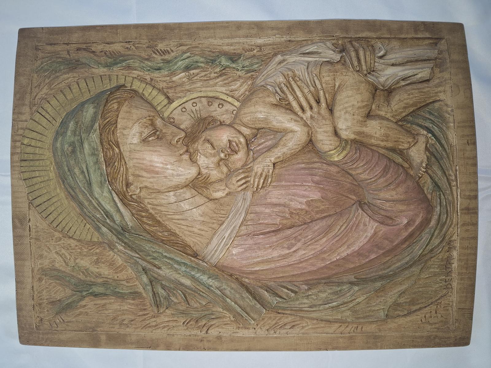 25-206 portrait of Mother Mary and Jesus with scale and tag image