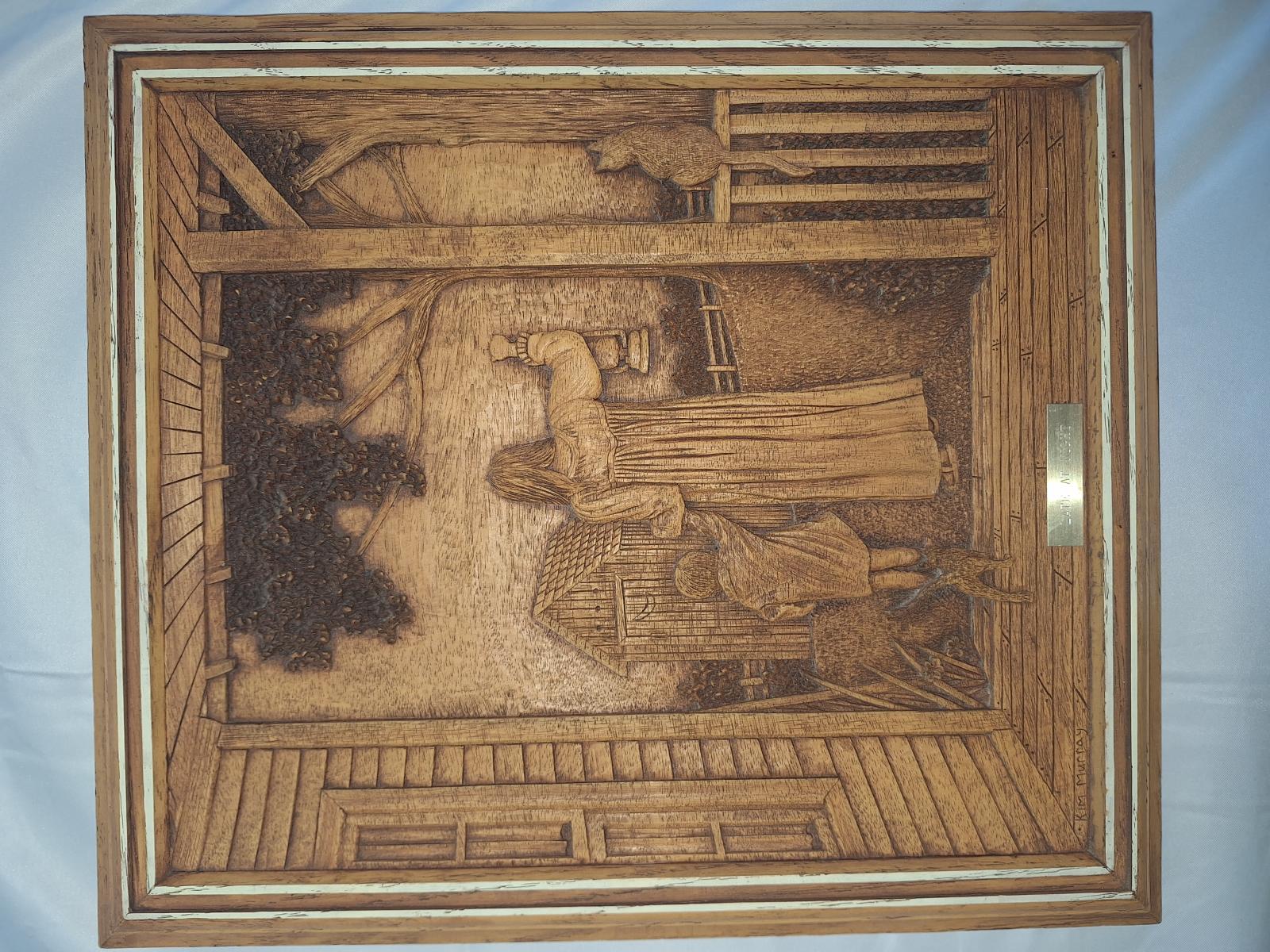 25-207 late night scene wooden portrait with background image