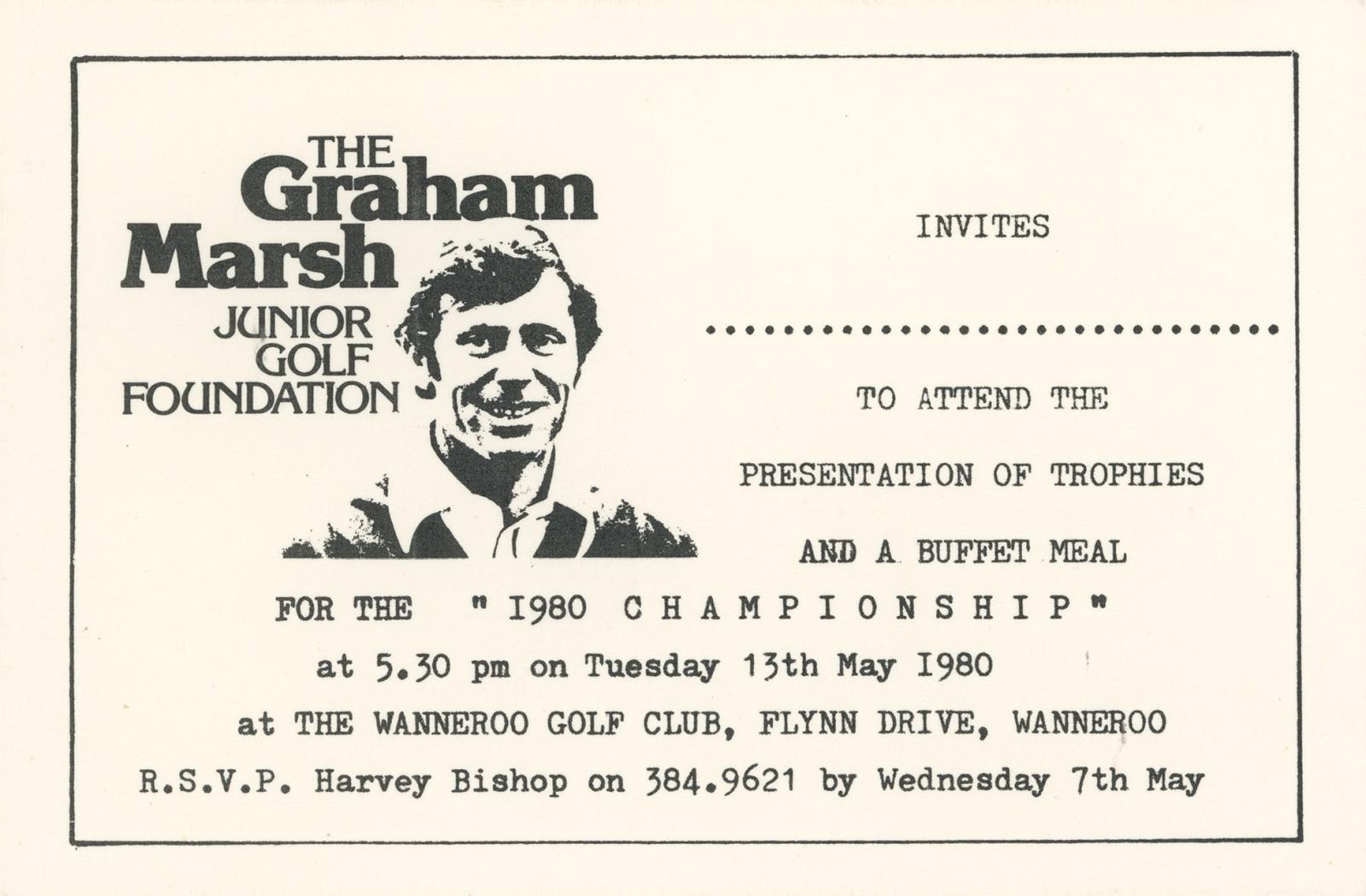 GMJGF 1980 Championship Invitation
