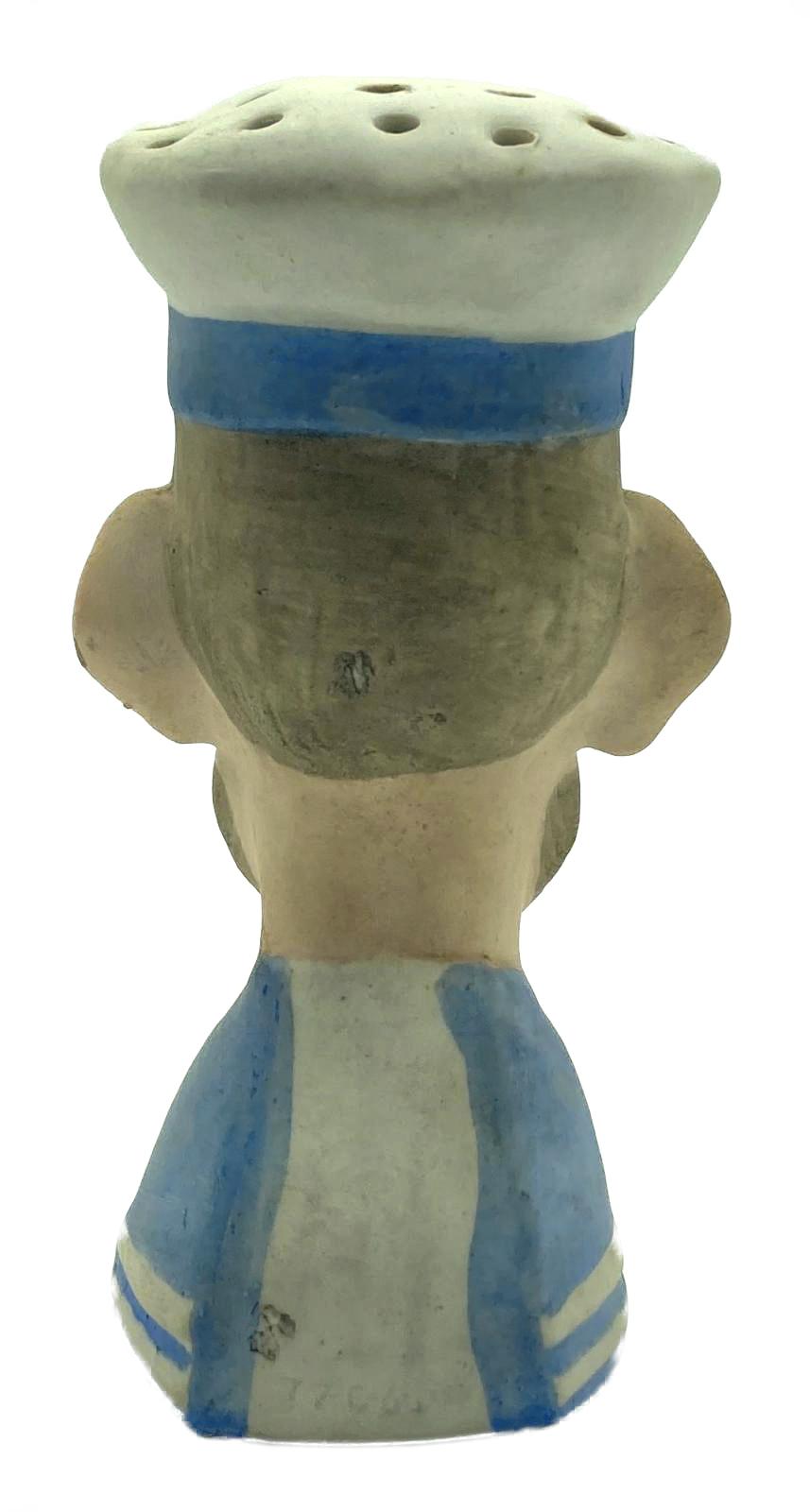 Antique Schafer & Vater match holder depicting a German sailor - back view