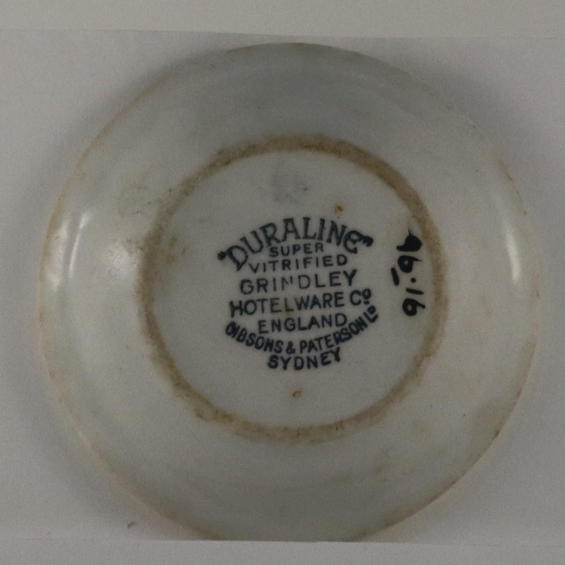 Base of Butter dish for The Strand Cafe