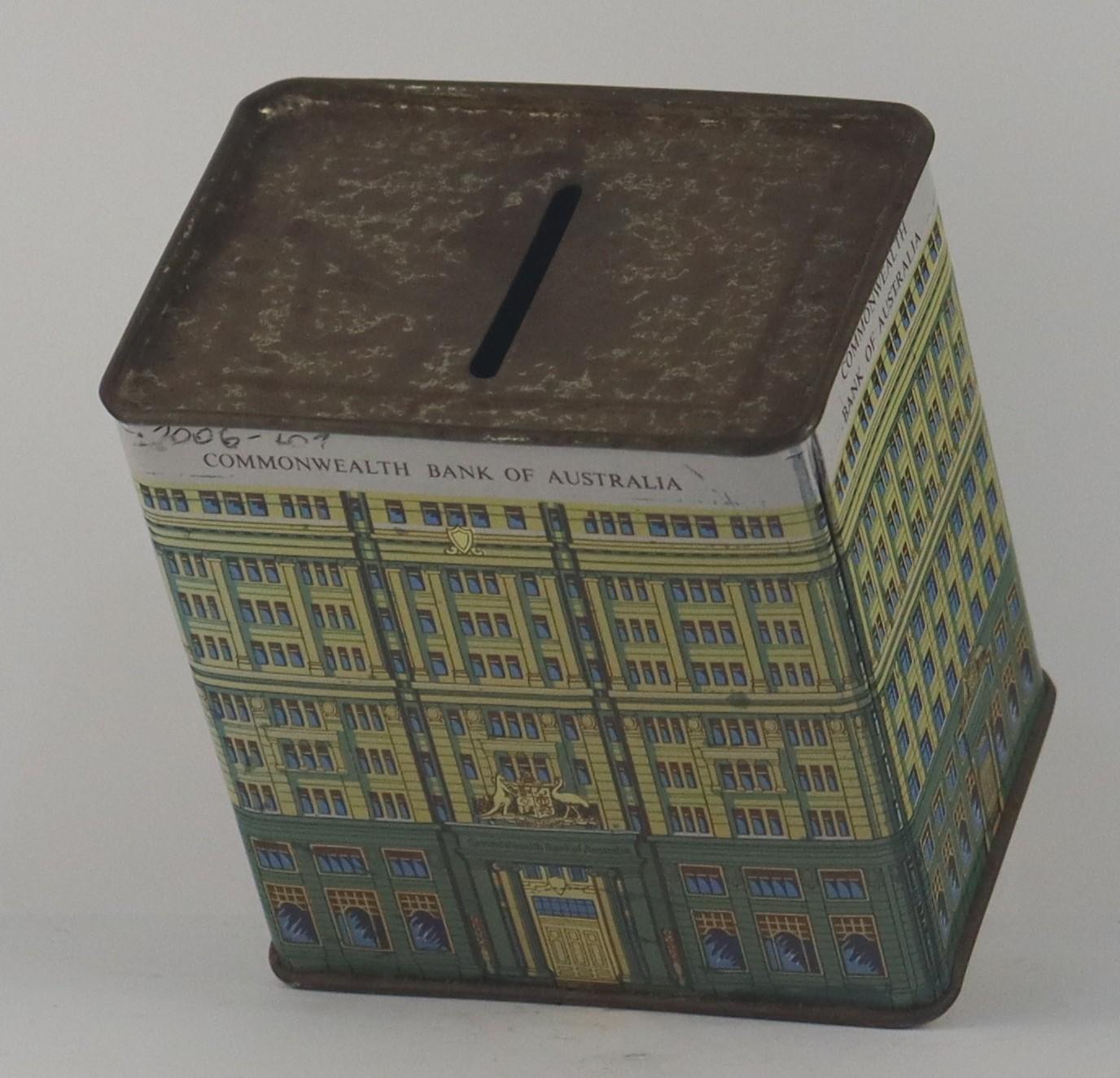 Top of Commonwealth Bank Money Tin