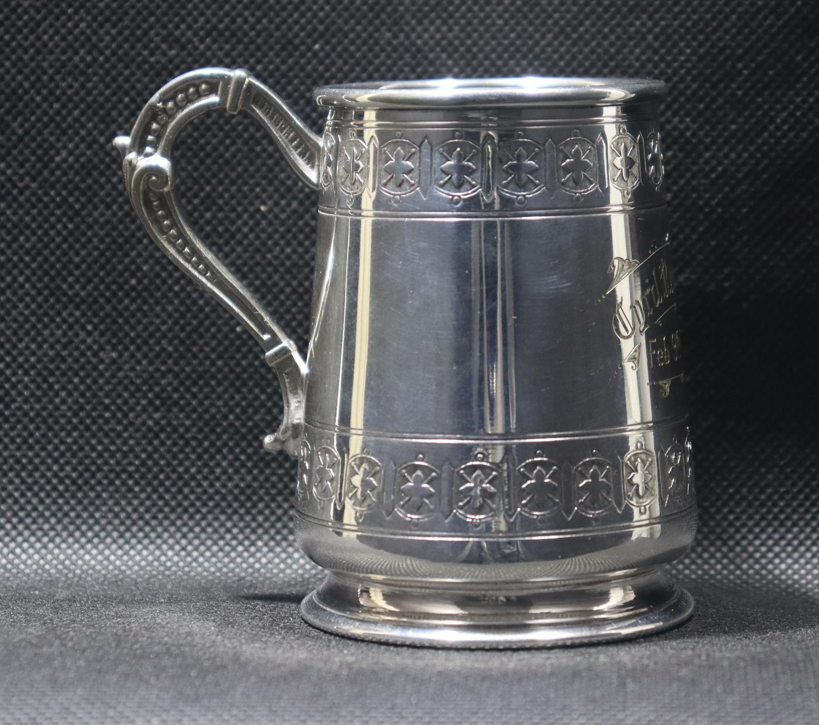 Back view of Christening Mug