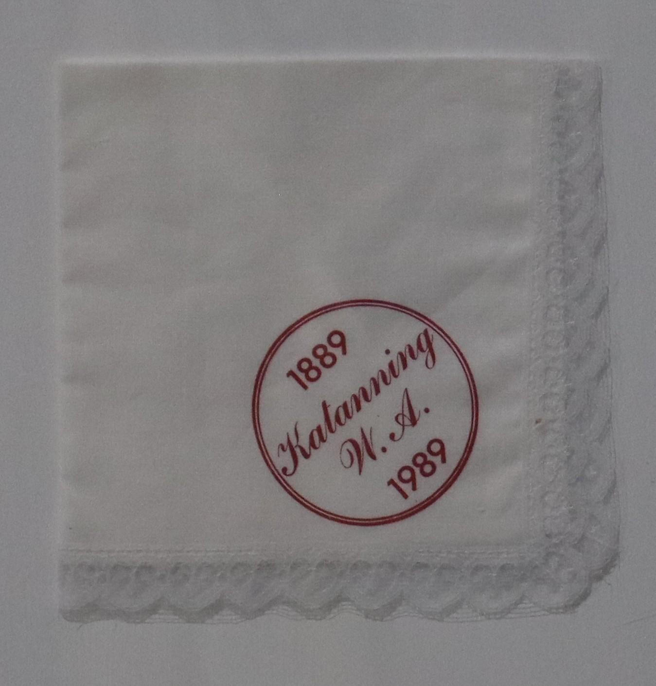 Lace Edged Handkerchief folded