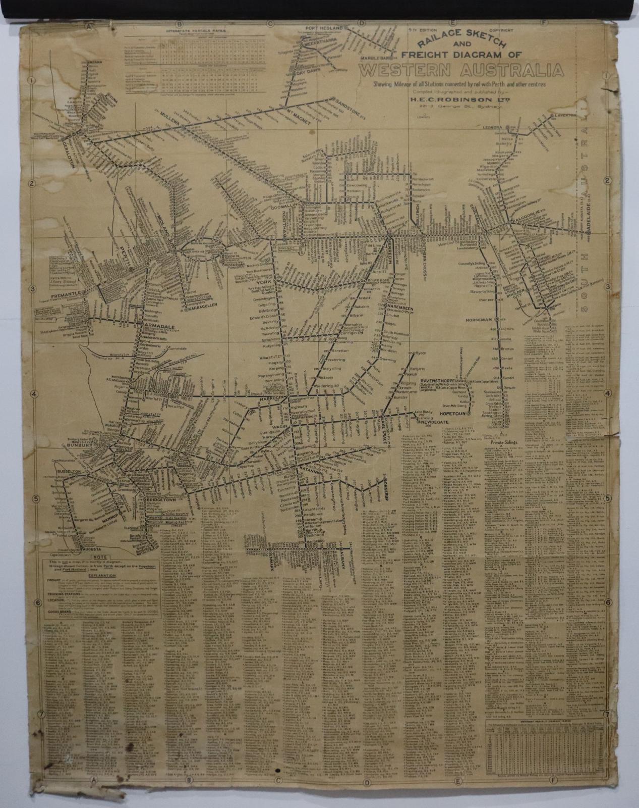 Railage Sketch and Freight Diagram of Western Australia