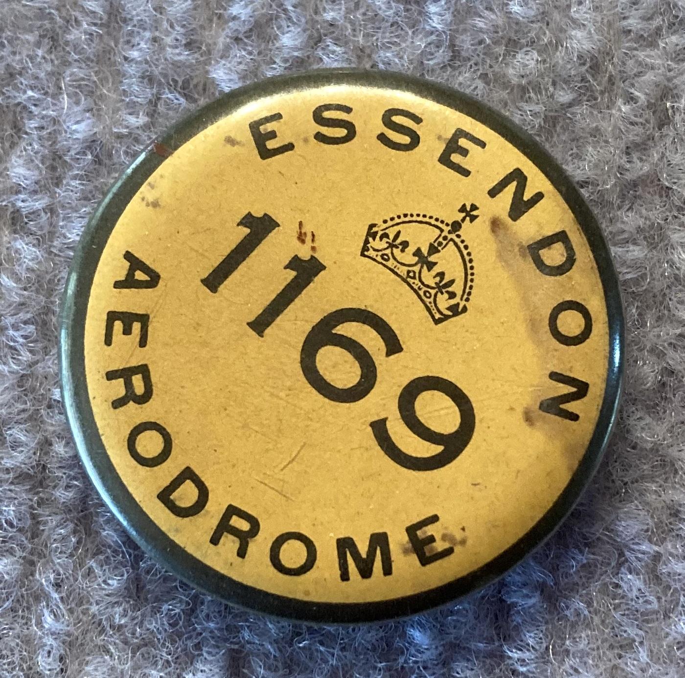 Essendon Aerodrome membership badge - other oblique view