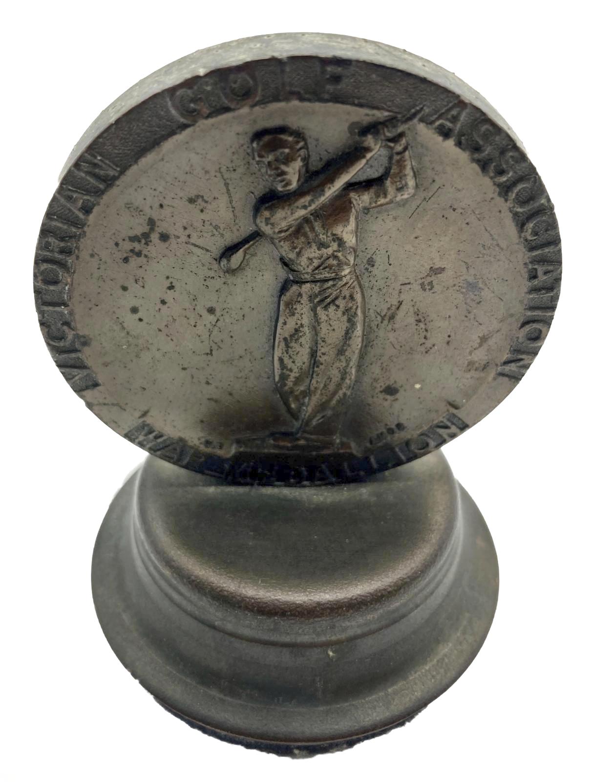 Victorian Golf Association War Medallion from angle