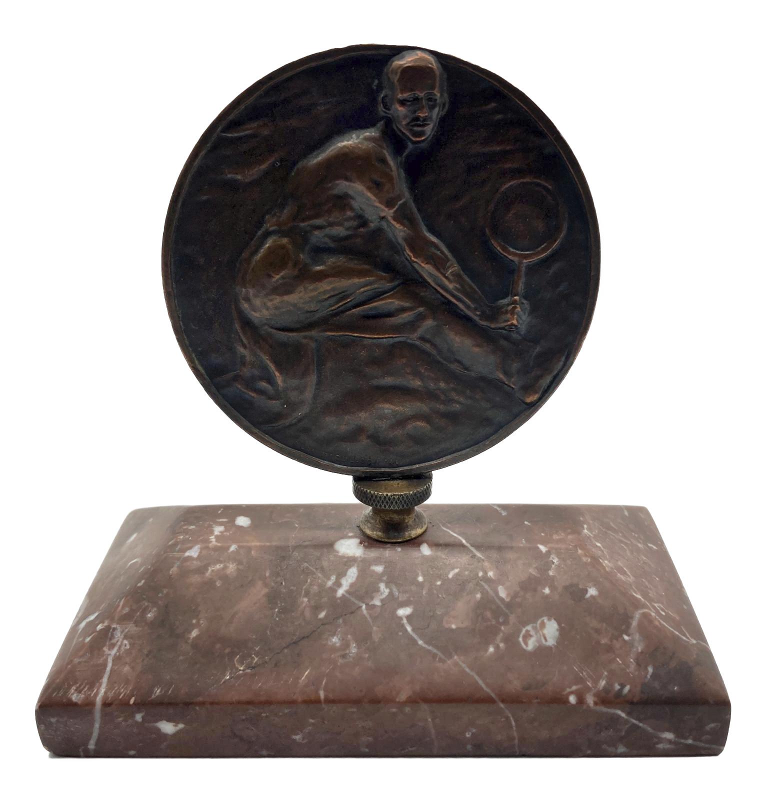 Lawn Tennis Association of Victoria mounted medallion - reverse view