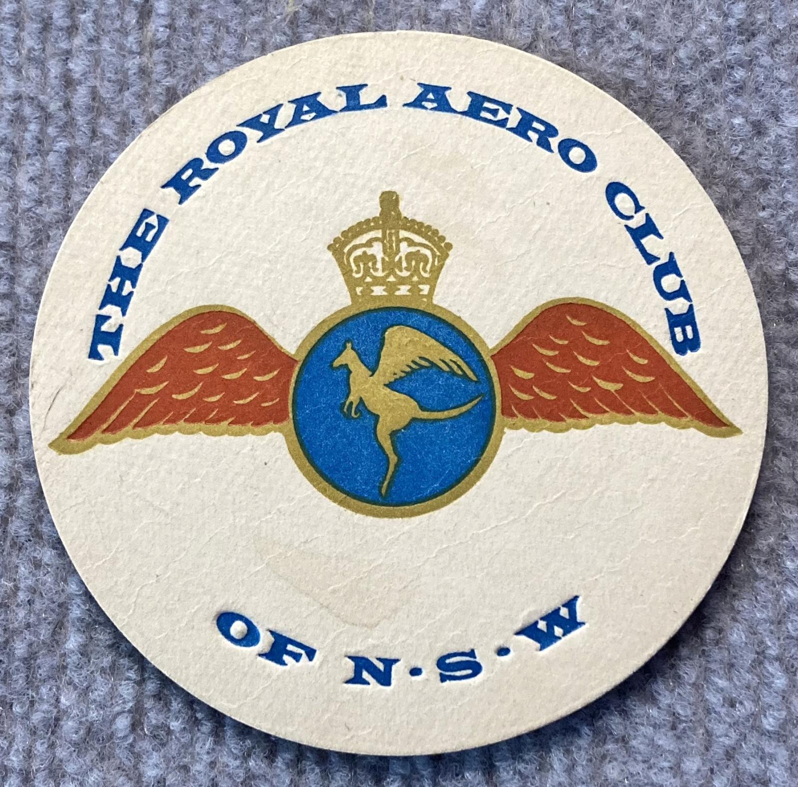 The Royal Aero Club of New South Wales drink coaster