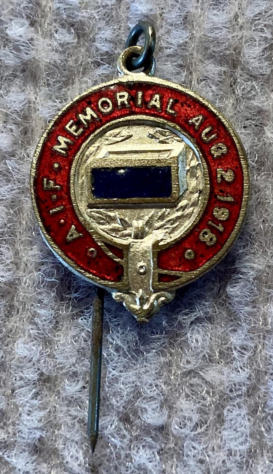 A.I.F. Memorial fundraising pin - silver