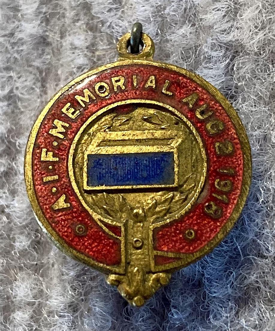A.I.F. Memorial fundraising pin - gold 