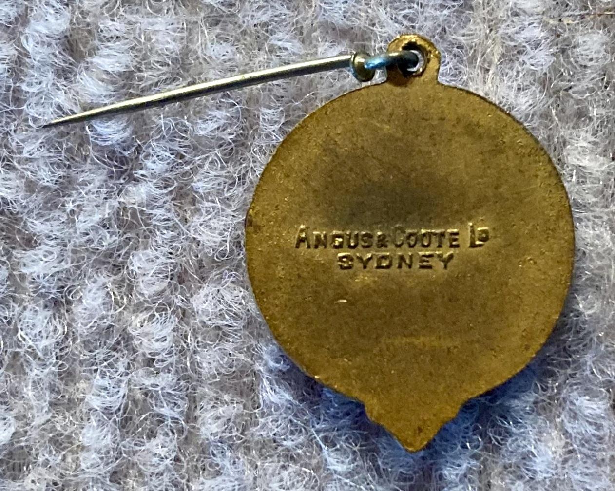 Reverse of A.I.F. Memorial fundraising pin - gold 