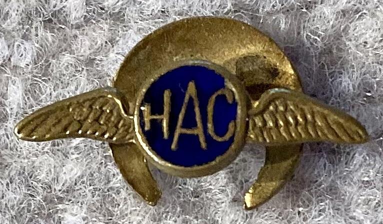 Hawker Siddeley Aircraft Company Ltd. War Worker's lapel pin