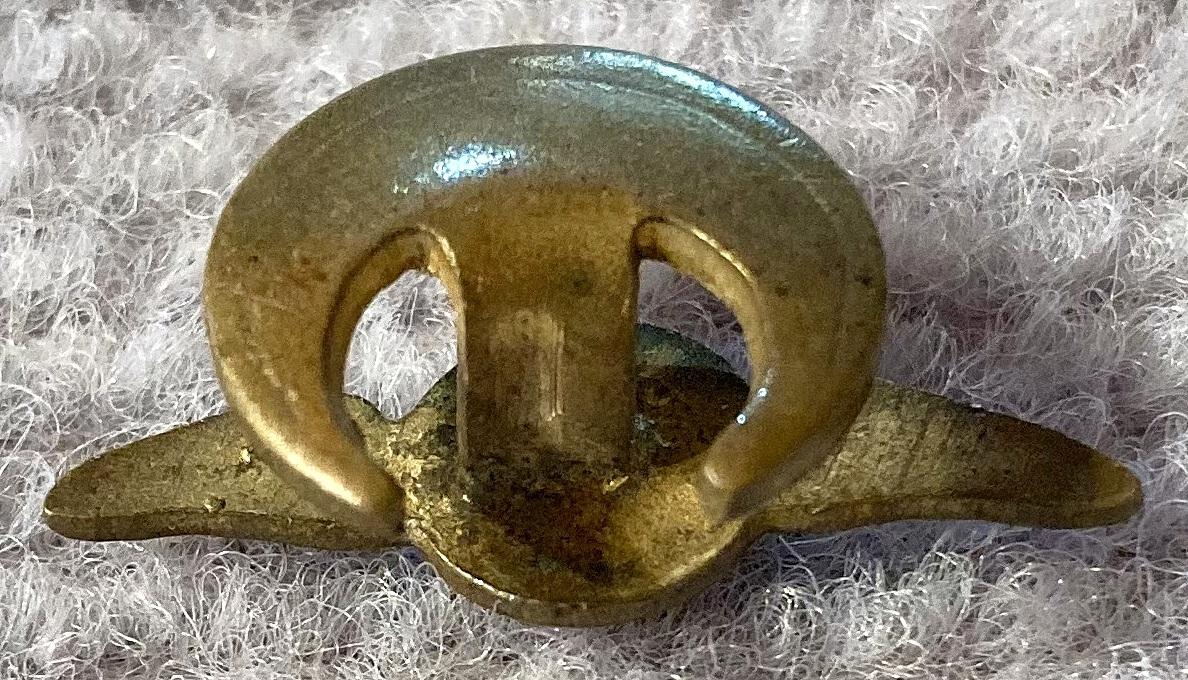 Hawker Siddeley Aircraft Company Ltd. War Worker's lapel pin - angled view from below