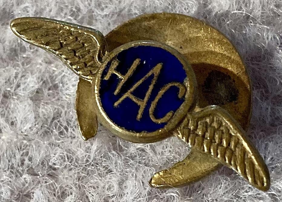 Hawker Siddeley Aircraft Company Ltd. War Worker's lapel pin - other oblique view