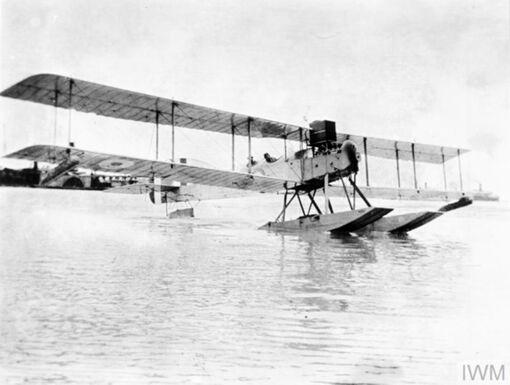 Image of a Short 184 two-seater floatplane taken from IWM website