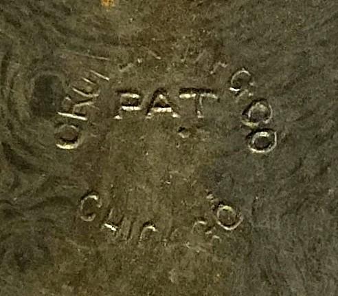 Close up of maker's mark