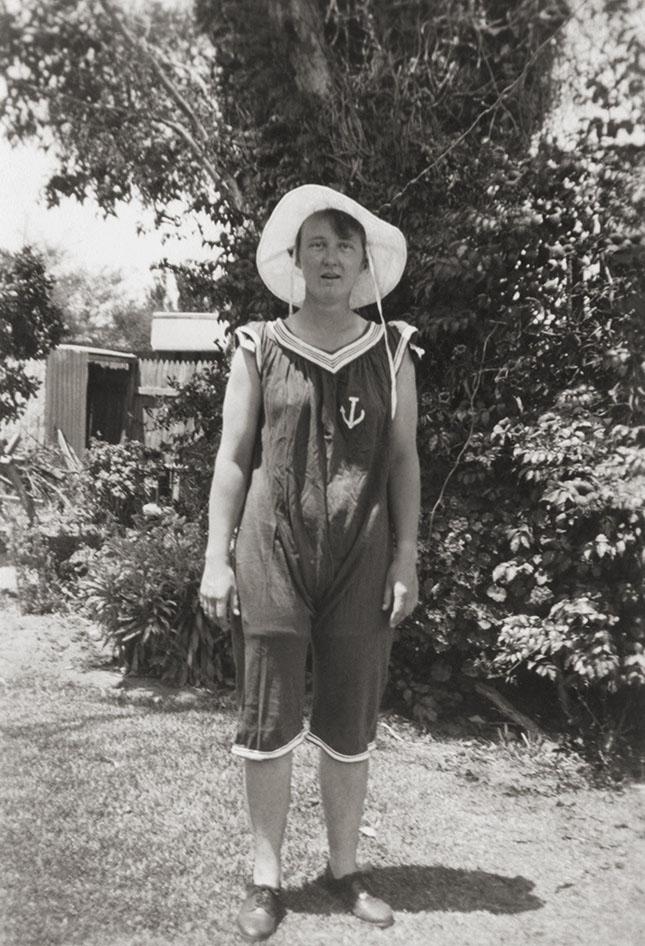 Beryl Wylie In Neck-To-Knee Bathing Costume