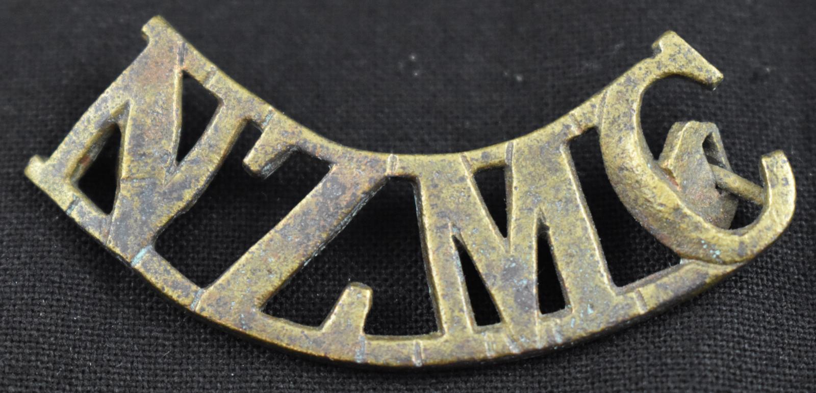 NZMC Shoulder Brass Title Front