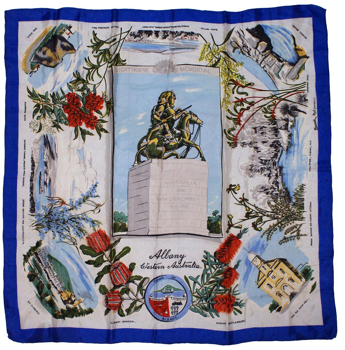 Desert Mounted Corps Memorial Souvenir Silk Scarf
