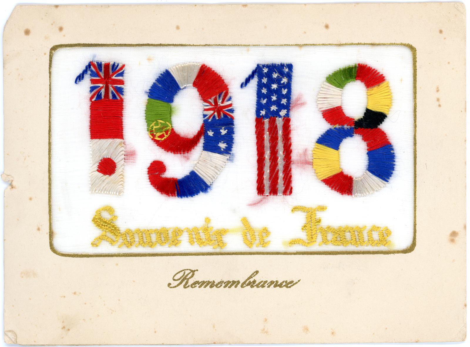 First World War Silk Postcard from Pte. Edward Charles MOUCHEMORE 6351