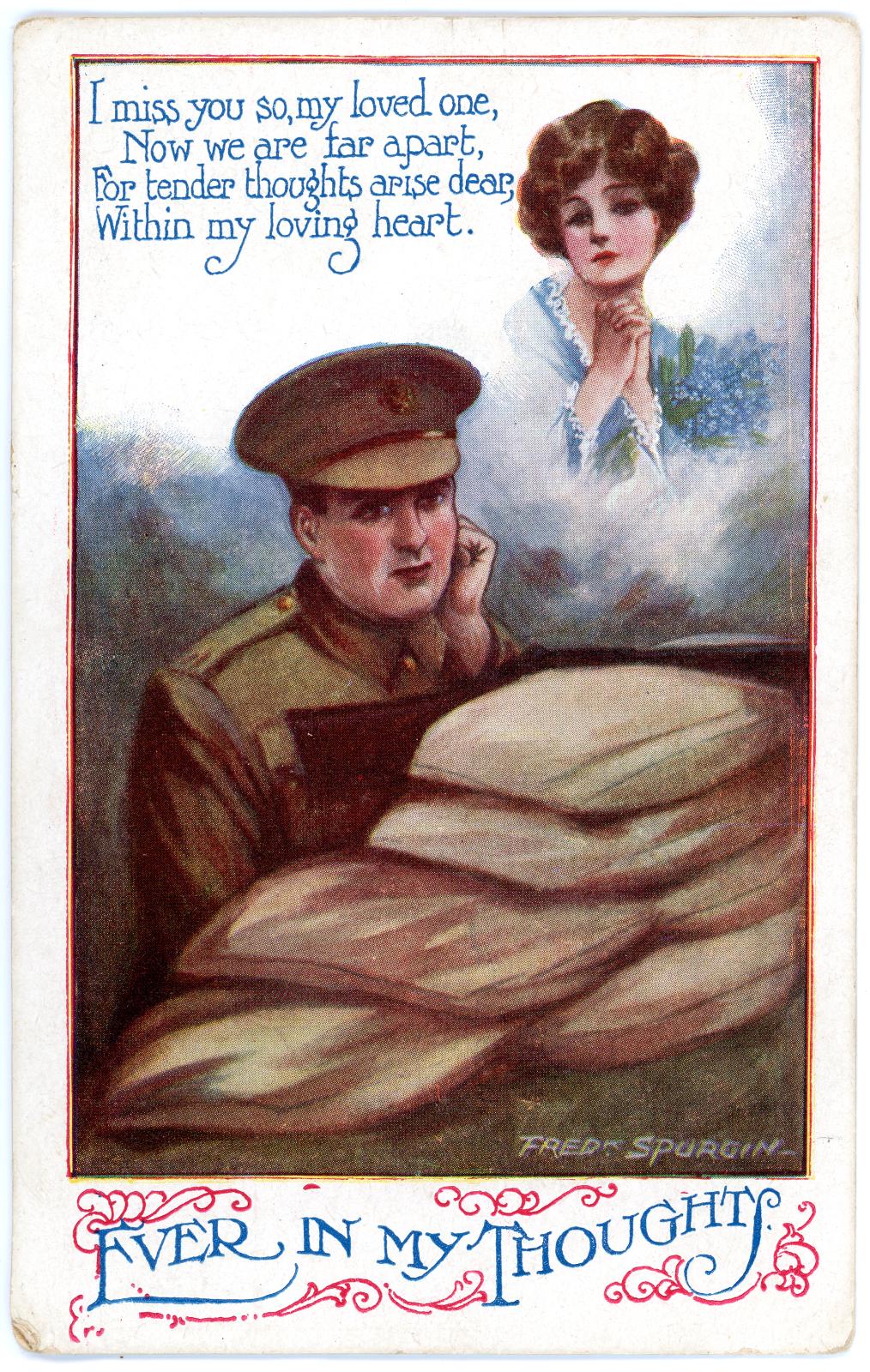 First World War Postcard from Pte. Edward Charles MOUCHEMORE 6351