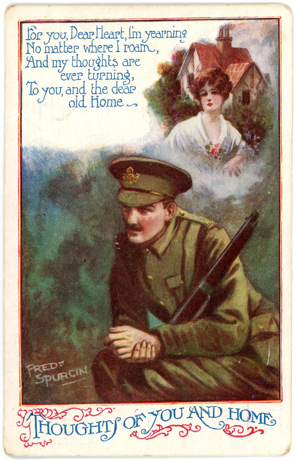 First World War Postcard sent from Pte. Edward Charles MOUCHEMORE 6351