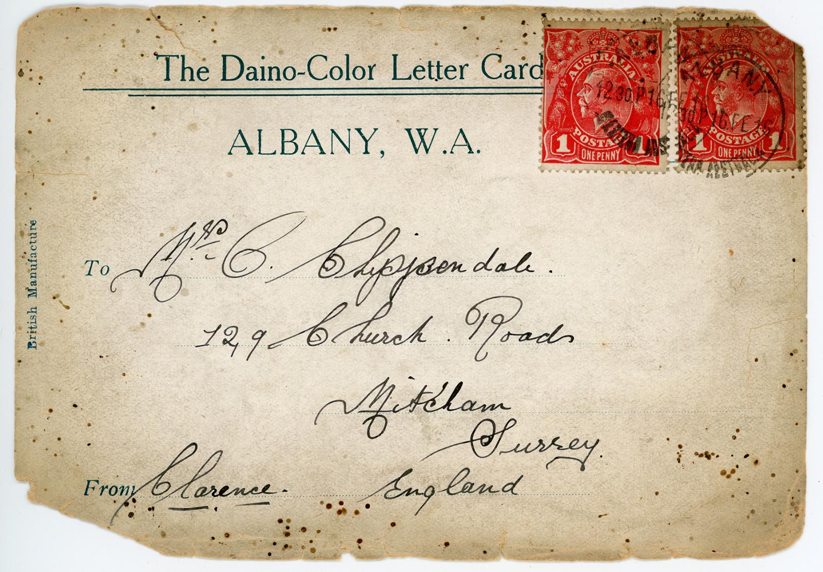 Daino-Color Letter Card 1 Back