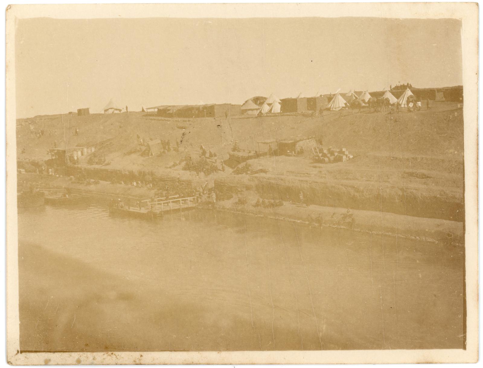 Photo of Indian troops camped along Suez Canal