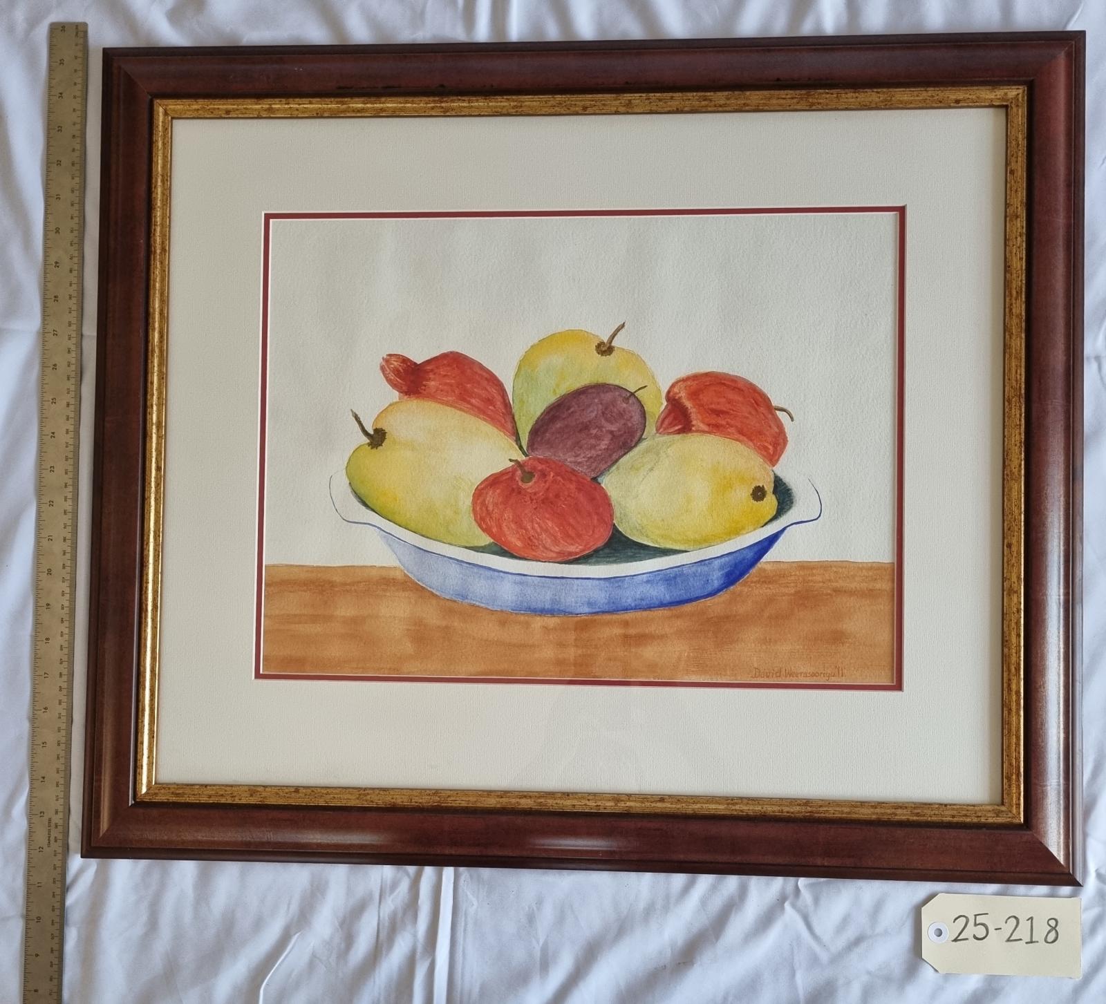 25-218 Large Square Painting of Fruit Bowl image with scale and tag.