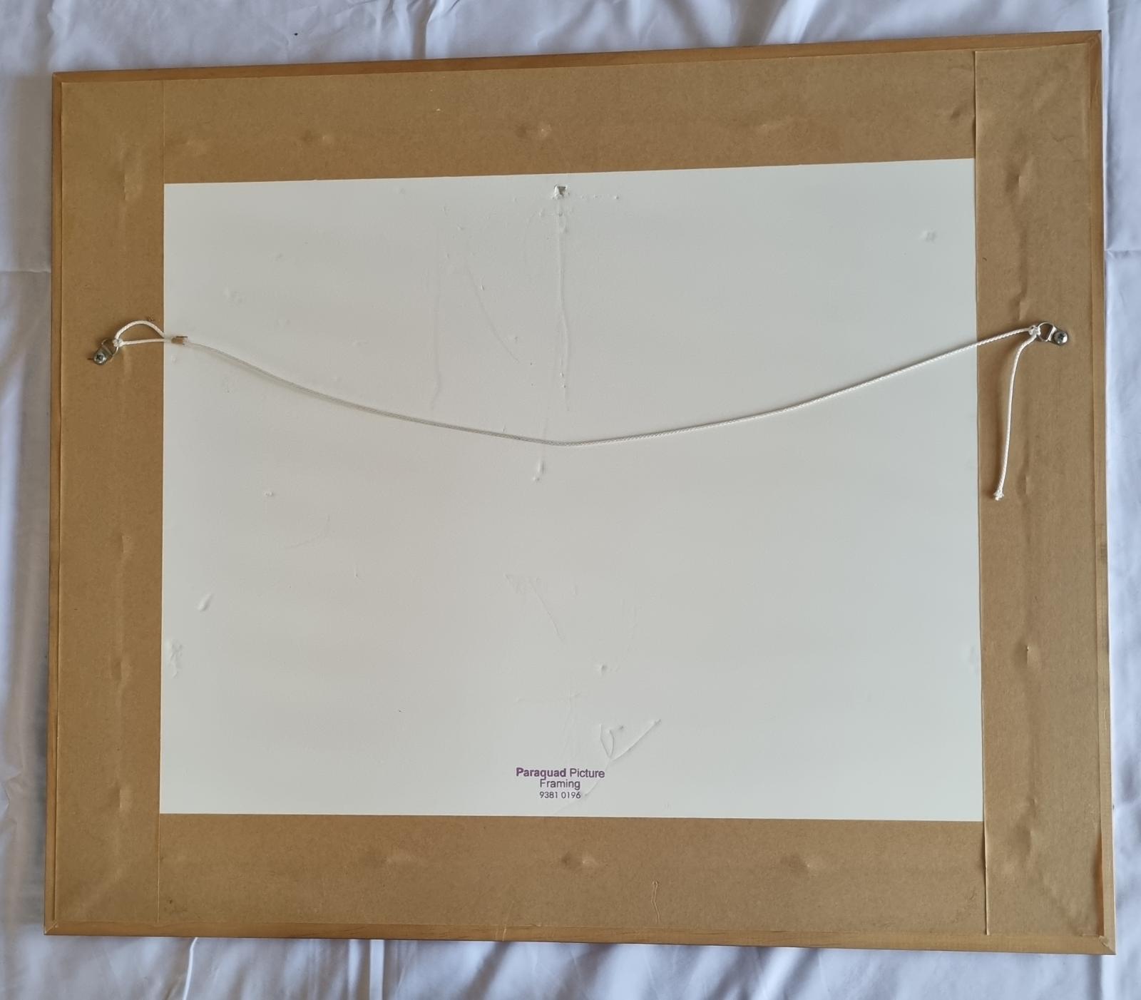 25-218 Large Square Painting of Fruit Bowl  back-side image with background.