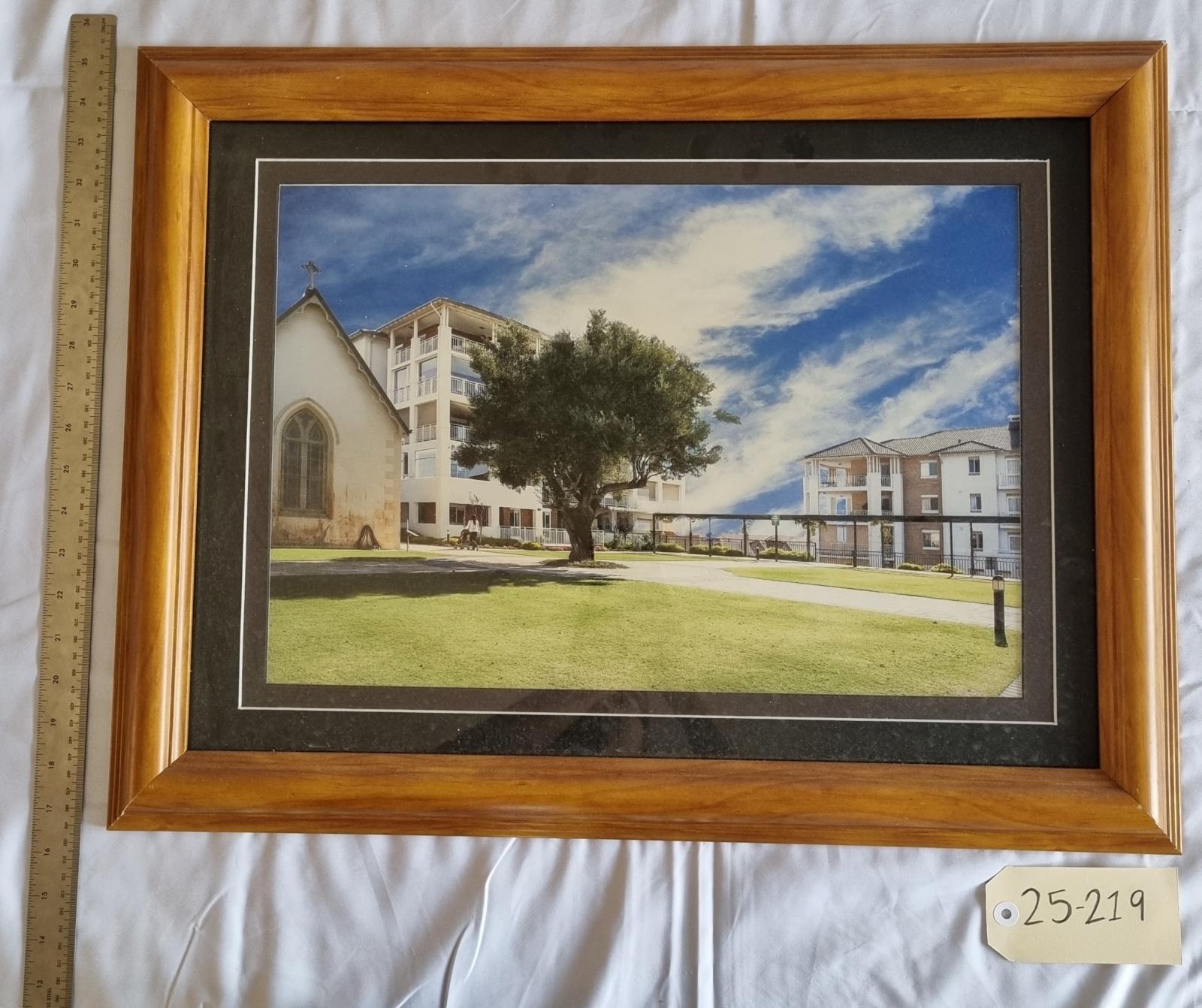 25-219.1 Large Landscape Photograph Taken Outside of the Wembley Campus Chapel image with scale and tag.