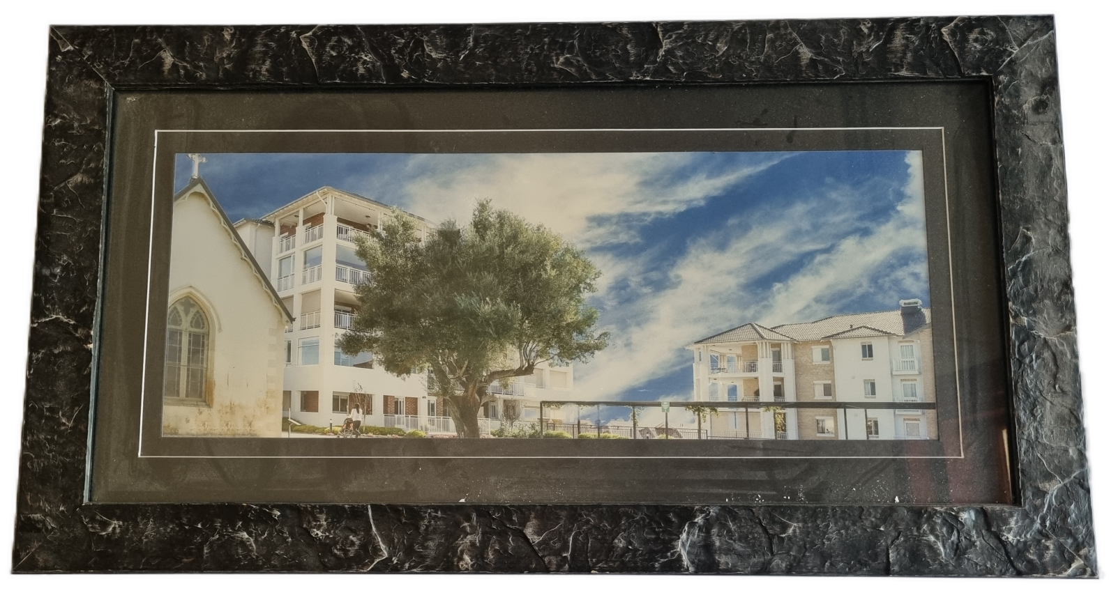 25-219.2 Large Landscape Photograph Taken Outside of the Wembley Campus Chapel (zoomed) image without background.