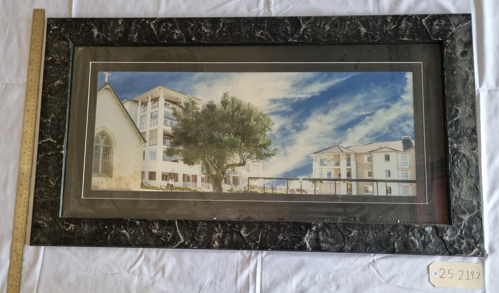 25-219.2 Large Landscape Photograph Taken Outside of the Wembley Campus Chapel (zoomed) image with scale and tag.