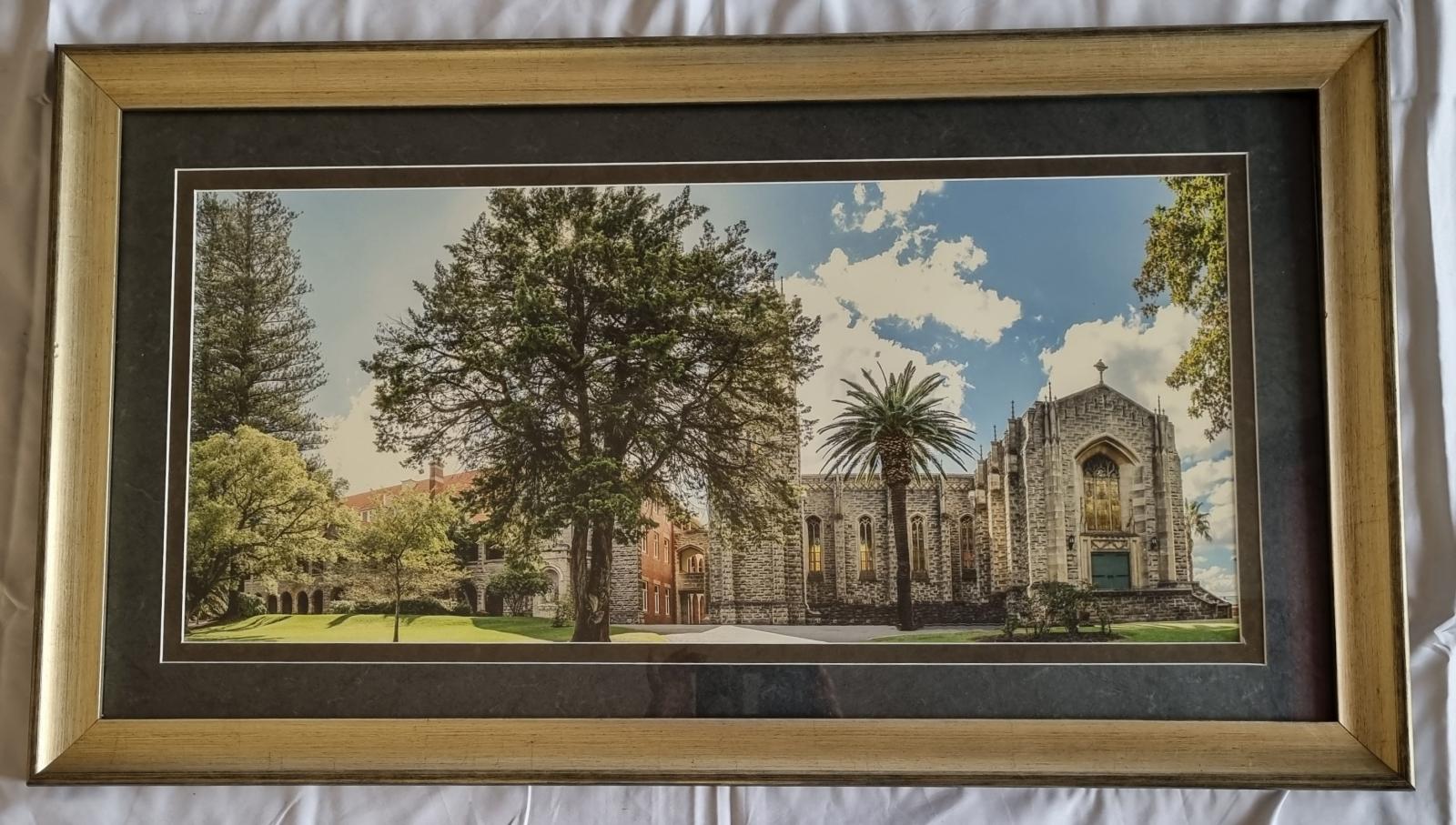 25-223 Landscape Photograph Taken of the Outside of the St Michael - The Archangel Chapel front-side image with background.