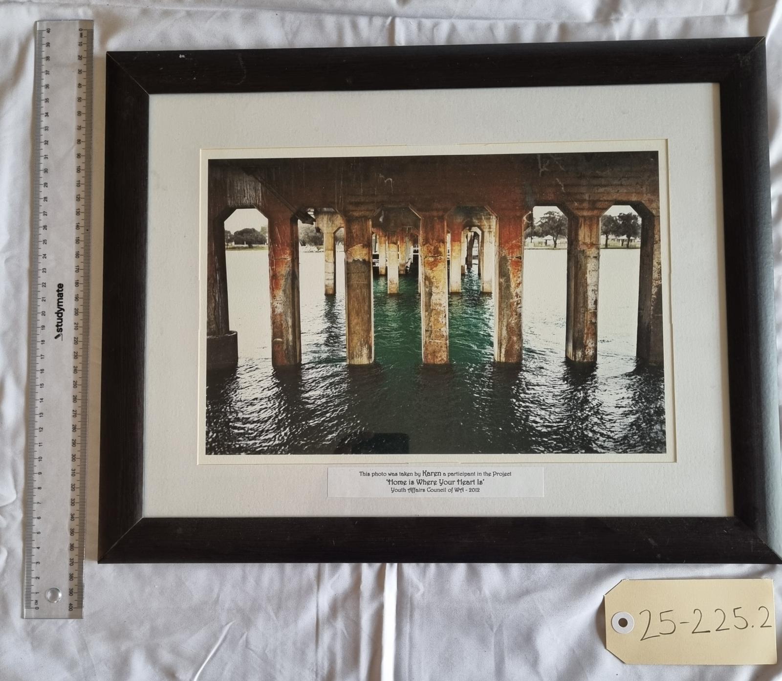 25-225.2 Landscape Photograph of Underneath Bridge from collection 'Home is Where You Heart is' image with scale and tag.