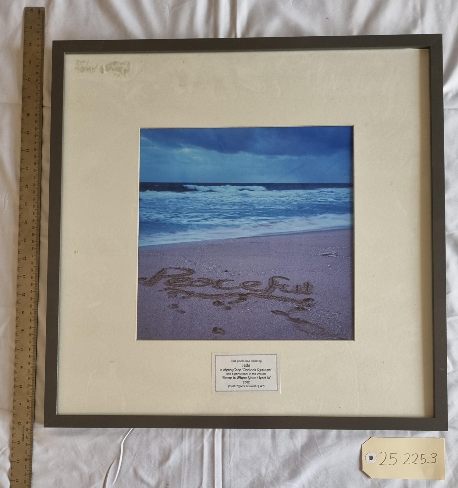 25-225.3 Landscape Photograph of Beach from collection 'Home is Where You Heart is' image with scale and tag.