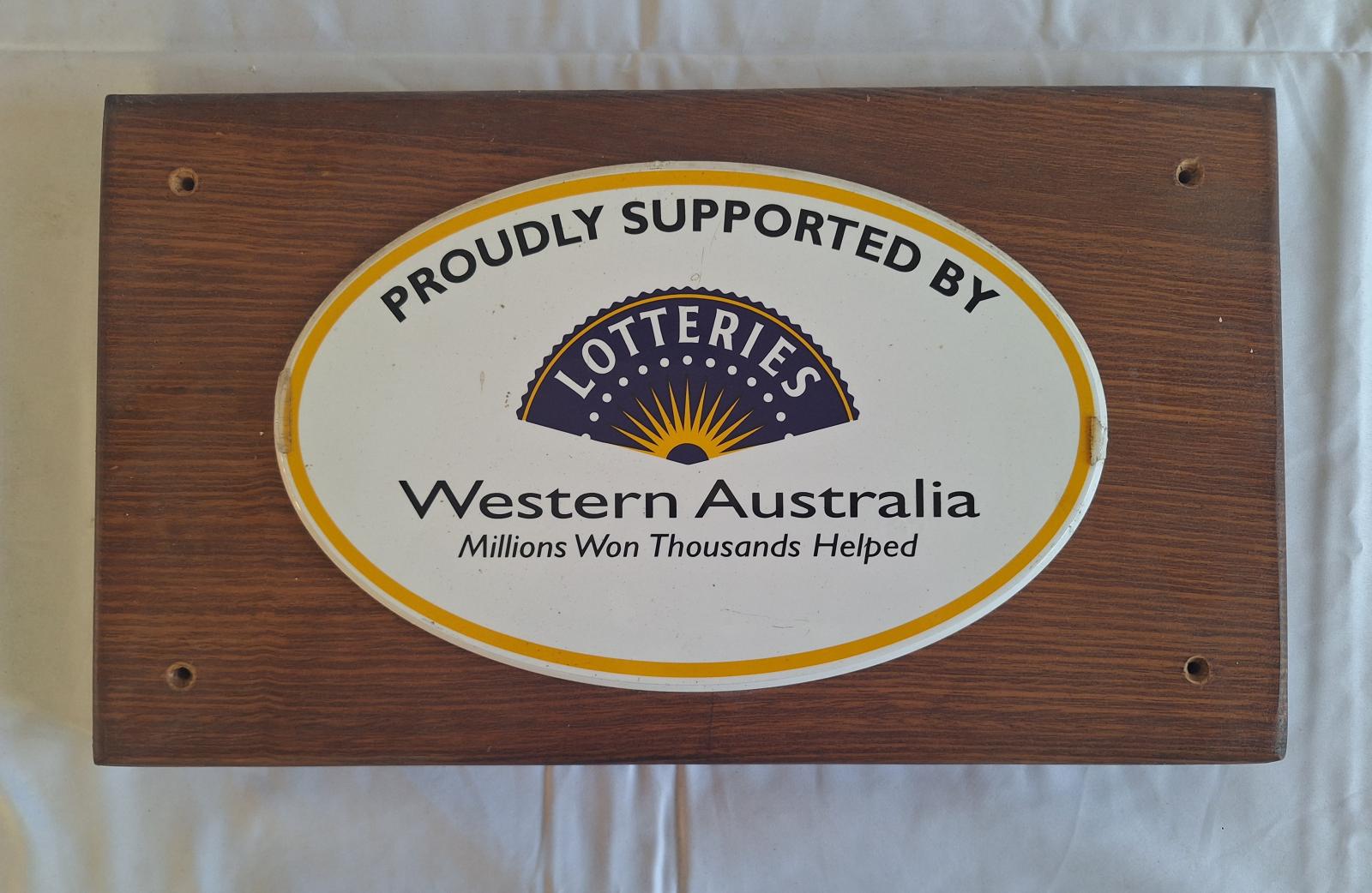 25-230 lottery support plaque with background image