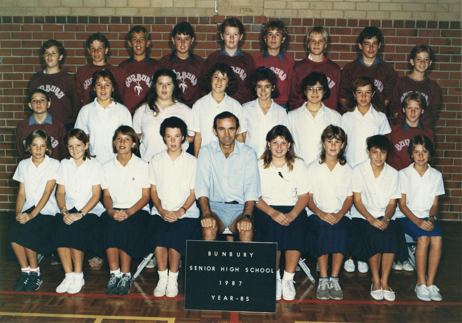 BSHS Year 8S Class Photograph 1987