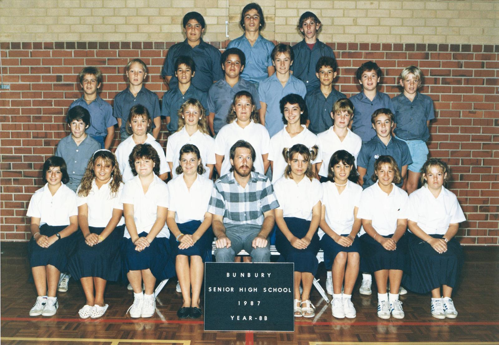 BSHS Year 8B Class Photograph 1987