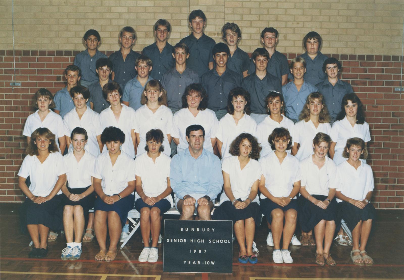 BSHS Year 10W Class Photograph 1987
