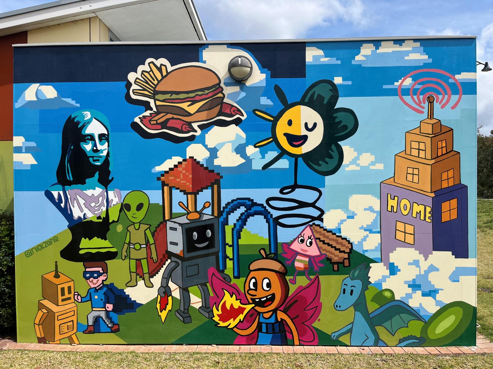 Mural by Nick Zafir and students from Carramar Primary School 