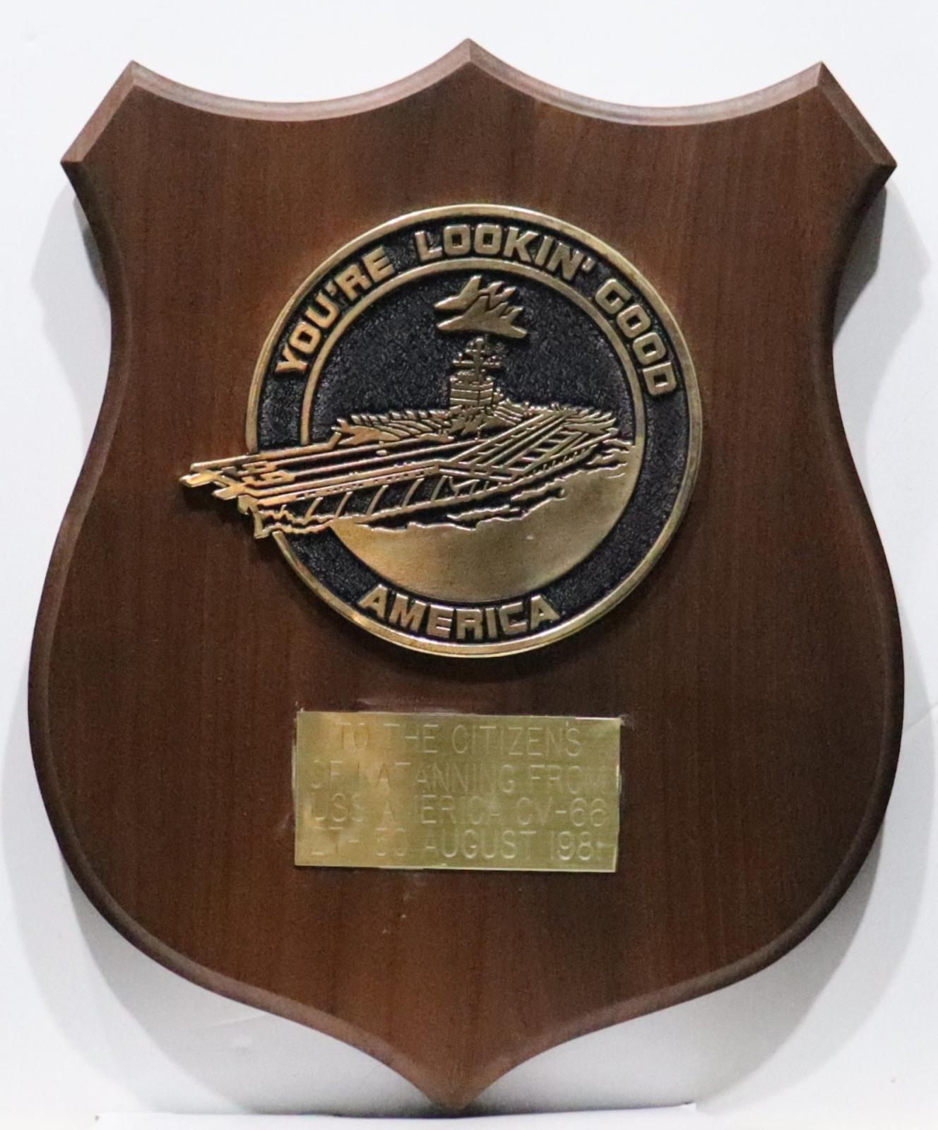 USS America CV66 Shield
