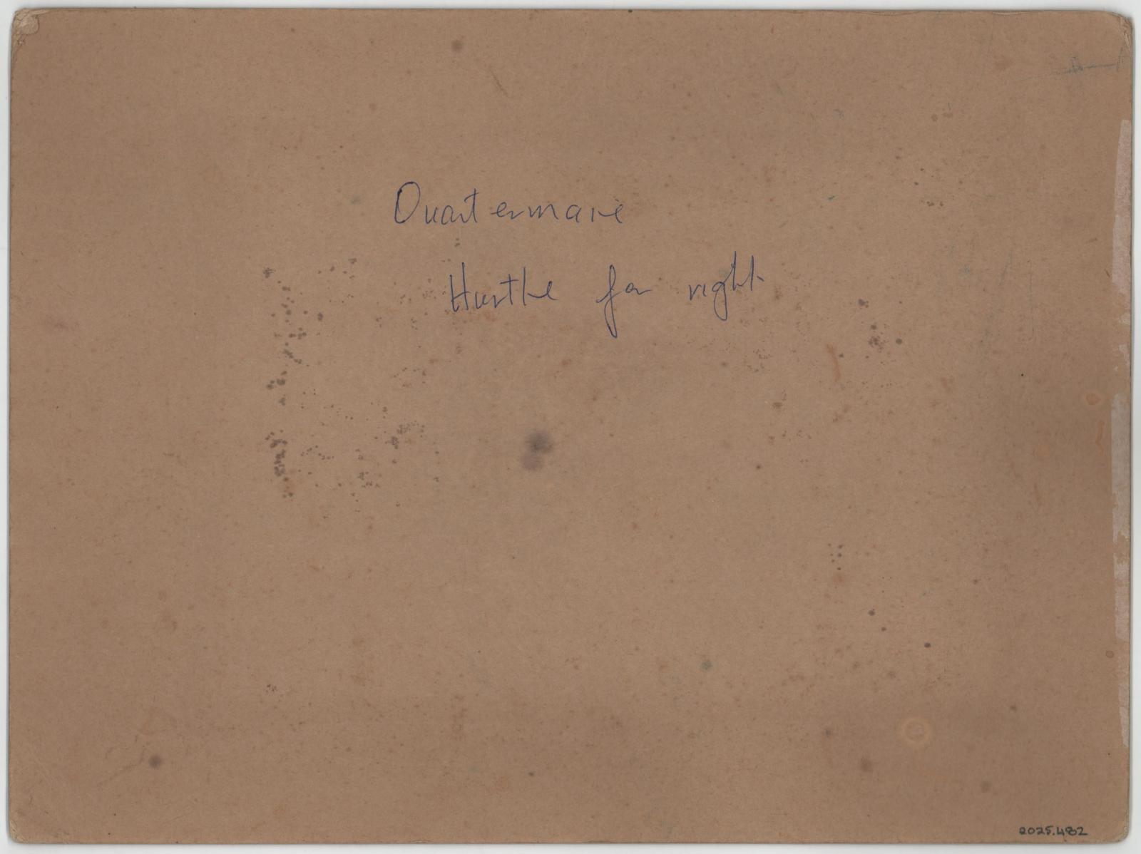 Back of photograph of Quartermaine Family