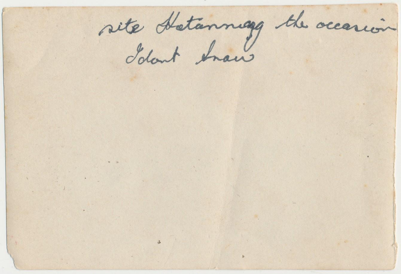 Back of photograph of Katanning War Memorial