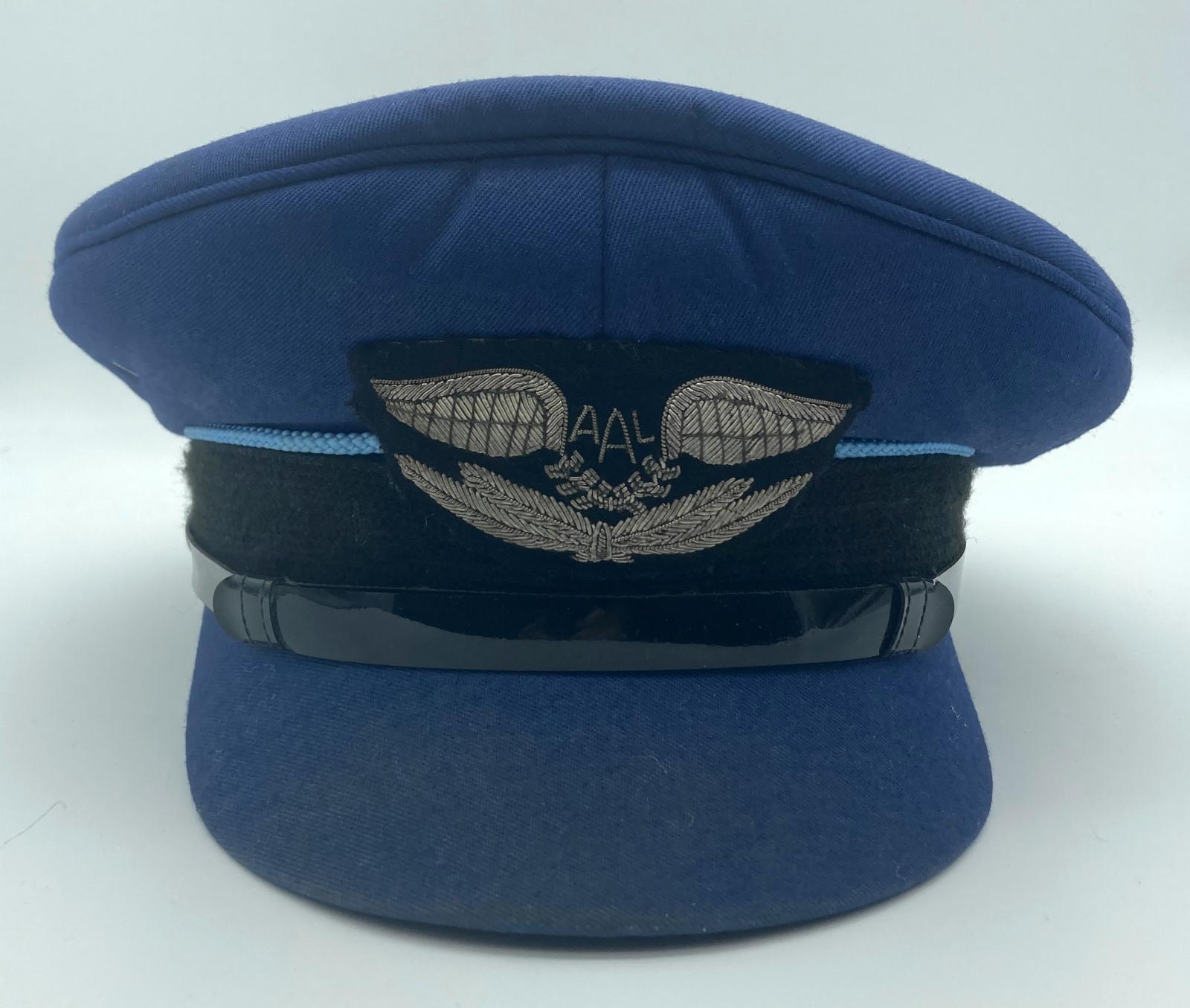 Australian Air League peaked cap with silver bullion badge - front view